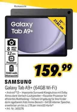 MEDIMAX Samsung galaxy tab a9+ (64gb wi-fi) Angebot