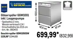 METRO METRO PROFESSIONAL Gläserspüler GGW1001 inkl. Laugenpumpe Angebot