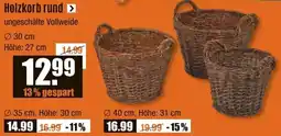 V Baumarkt Holzkorb rund Angebot