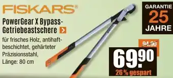 V Baumarkt FISKARS PowerGear X Bypass Getriebeastschere Angebot