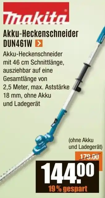 V Baumarkt Makita Akku-Heckenschneider DUN461W Angebot