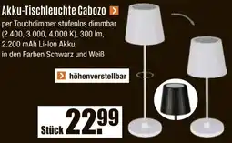 V Baumarkt EGLO Akku-Tischleuchte Cabozo Angebot