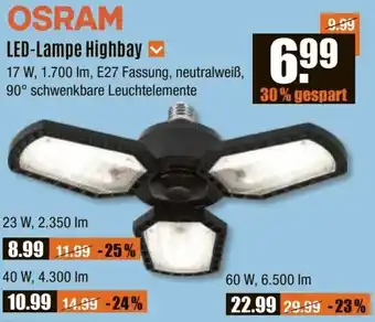 V Baumarkt OSRAM LED-Lampe Highbay Angebot