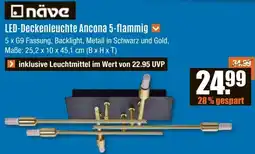 V Baumarkt Näve LED-Deckenleuchte Ancona 5-flammig Angebot