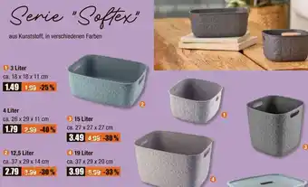 V Baumarkt CURVER Serie "Softex" Angebot