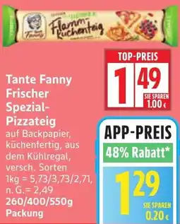Edeka Tante Fanny Frischer Spezial-Pizzateig Angebot