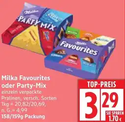 Edeka Milka Favourites oder Party-Mix Angebot
