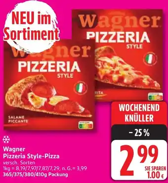 Edeka Wagner Pizzeria Style-Pizza Angebot