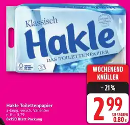Edeka Hakle Toilettenpapier Angebot