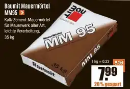 V Baumarkt Baumit Mauermörtel MM95 Angebot