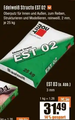 V Baumarkt Edelweiß Structo EST 02 Angebot