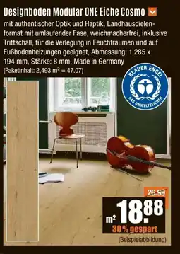 V Baumarkt Designboden Modular ONE Eiche Cosmo Angebot
