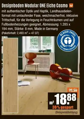 V Baumarkt Designboden Modular ONE Eiche Cosmo Angebot