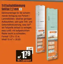 V Baumarkt Trittschalldämmung Selitac 2,2 mm Angebot