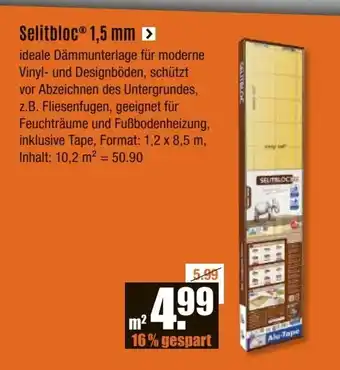 V Baumarkt Selitbloc 1,5 mm Angebot