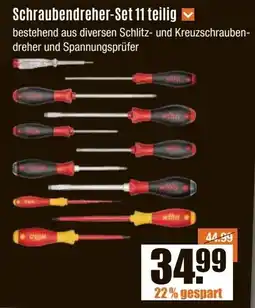 V Baumarkt Schraubendreher-Set 11 teilig Angebot