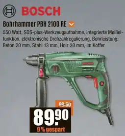 V Baumarkt BOSCH Bohrhammer PBH 2100 RE Angebot