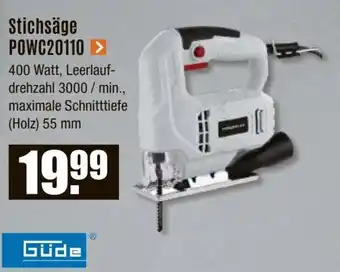 V Baumarkt Stichsäge POWC20110 Güde Angebot