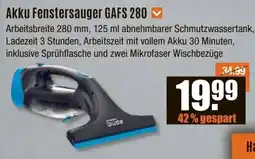 V Baumarkt Akku Fenstersauger GAFS 280 Angebot