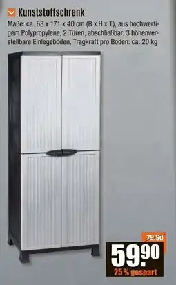 V Baumarkt Kunststoffschrank Angebot