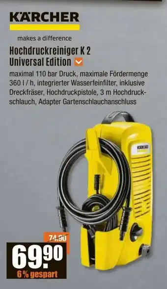 V Baumarkt KARCHER Hochdruckreiniger K 2 Universal Edition Angebot