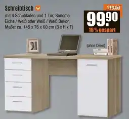 V Baumarkt Schreibtisch Angebot
