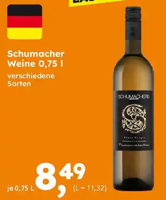 Globus Baumarkt Schumacher Weine Angebot