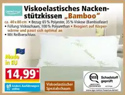 Norma Viskoelastisches Nackenstützkissen „Bamboo“ Angebot