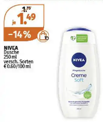 Müller Nivea Dusche 250ml Angebot