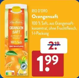 Aldi Süd RIO D'ORO Orangensaft Angebot