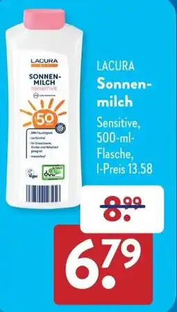 Aldi Süd LACURA Sonnen- milch Angebot