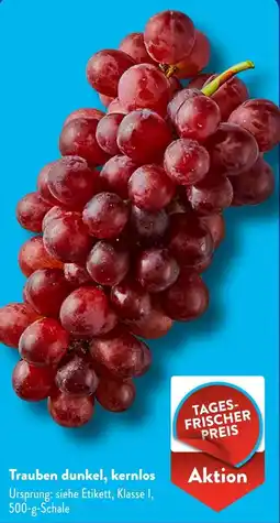 Aldi Süd Trauben dunkel, kernlos Angebot