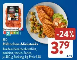 Aldi Süd BBQ Hähnchen-Ministeaks Angebot