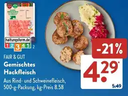 Aldi Süd FAIR & GUT Gemischtes Hackfleisch Angebot