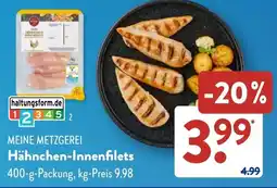 Aldi Süd MEINE METZGEREI Hähnchen-Innenfilets Angebot