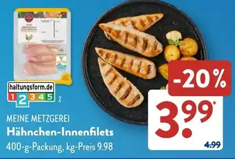 Aldi Süd MEINE METZGEREI Hähnchen-Innenfilets Angebot