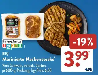 Aldi Süd BBQ Marinierte Nackensteaks Angebot