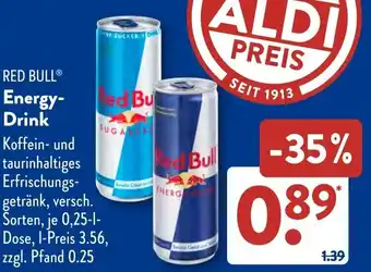 Aldi Süd RED BULL Energy- Drink Angebot