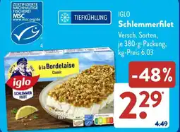 Aldi Süd IGLO Schlemmerfilet Angebot
