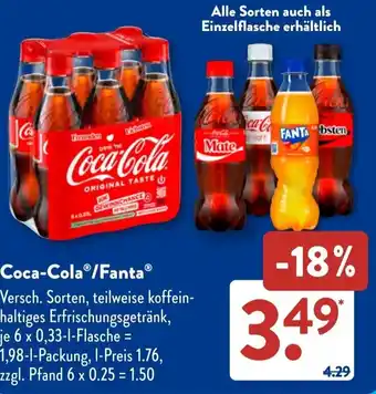 Aldi Süd Coca-Cola/Fanta Angebot