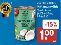 Aldi Süd ASIA GREEN GARDEN Kokosnussmilch Angebot