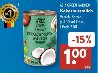 Aldi Süd ASIA GREEN GARDEN Kokosnussmilch Angebot