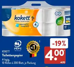 Aldi Süd KOKETT Toilettenpapier Angebot