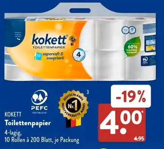 Aldi Süd KOKETT Toilettenpapier Angebot
