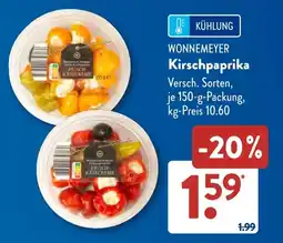 Aldi Süd WONNEMEYER Kirschpaprika Angebot