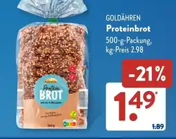 Aldi Süd GOLDÄHREN Proteinbrot Angebot