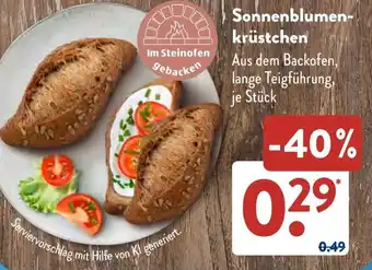 Aldi Süd Sonnenblumen- krüstchen Angebot