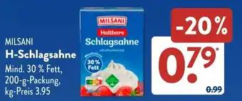 Aldi Süd MILSANI H-Schlagsahne Angebot