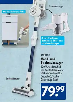 Aldi Süd AMBIANO Hand- und Stielstaubsauger Angebot