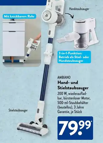 Aldi Süd AMBIANO Hand- und Stielstaubsauger Angebot